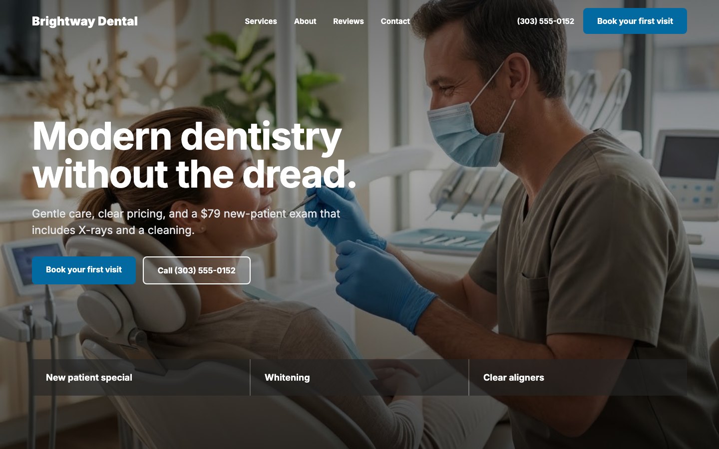 Brightway Dental home page
