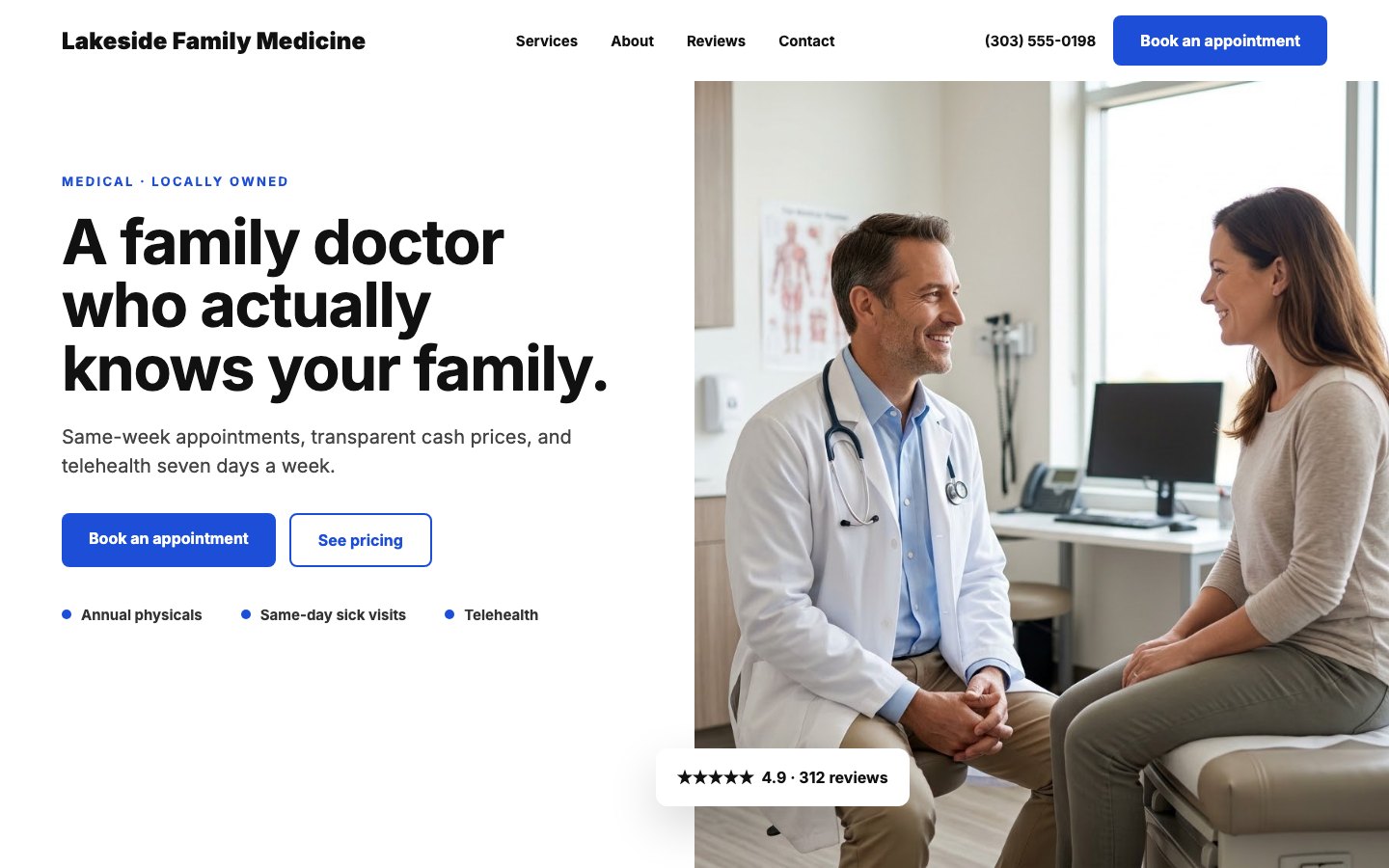 Lakeside Family Medicine home page